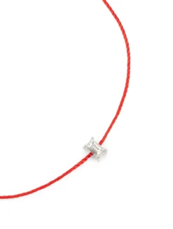 Comtesse 18K White Gold String Bracelet With Diamond