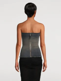 Concordians Denim Bustier Top