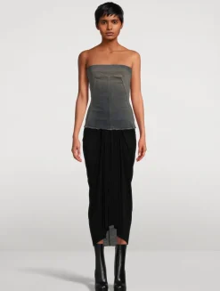 Concordians Denim Bustier Top