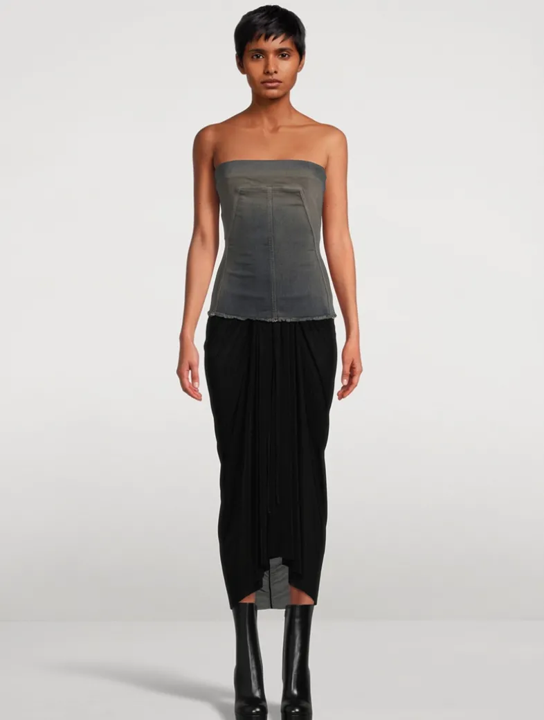 Concordians Denim Bustier Top