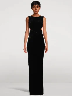 Concordians Velvet Backless Gown