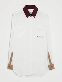Contrast Trim Silk Shirt