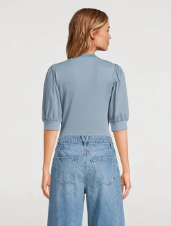 Coralee Puff-Sleeve T-Shirt