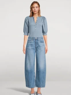 Coralee Puff-Sleeve T-Shirt