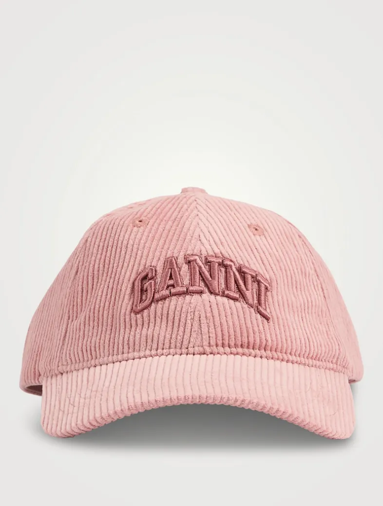 Corduroy Baseball Cap With Logo