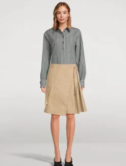 Corsala Poplin Shirt In Stripe Print