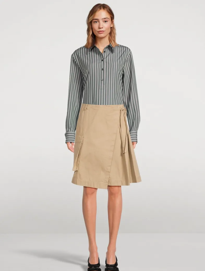 Corsala Poplin Shirt In Stripe Print