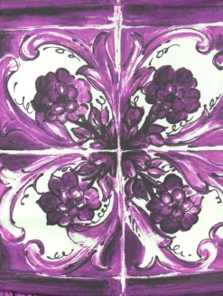 Corset Poplin Midi Dress In Majolica Print