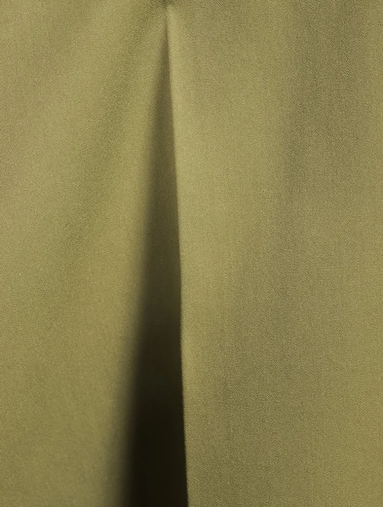 Cotton And Silk Trapeze Shorts