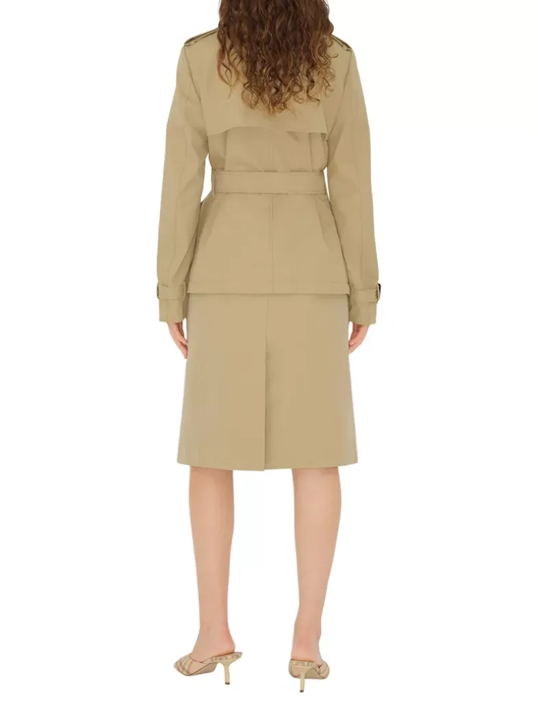 Cotton Blend Trench Jacket