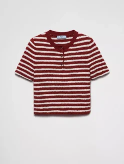 Cotton Bouclé Crew-neck Sweater