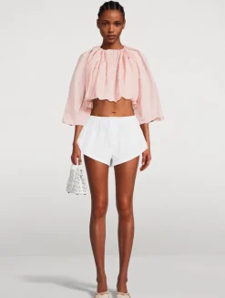 Cotton Boxer Shorts In Stripe Print