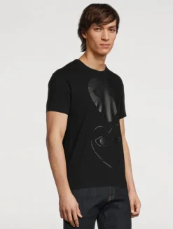 Cotton Double Heart Logo T-Shirt