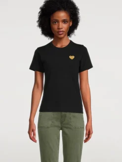Cotton Gold Heart T-Shirt