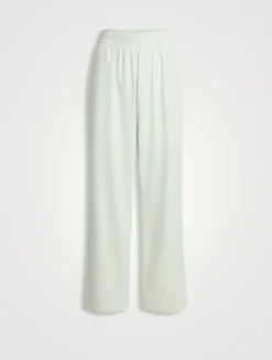 Cotton Jersey Wide-Leg Pants