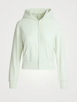 Cotton Jersey Zip-Up Hoodie