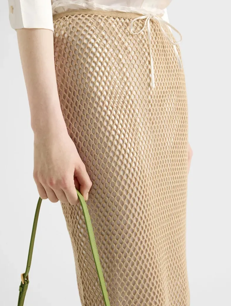 Cotton Mesh Skirt