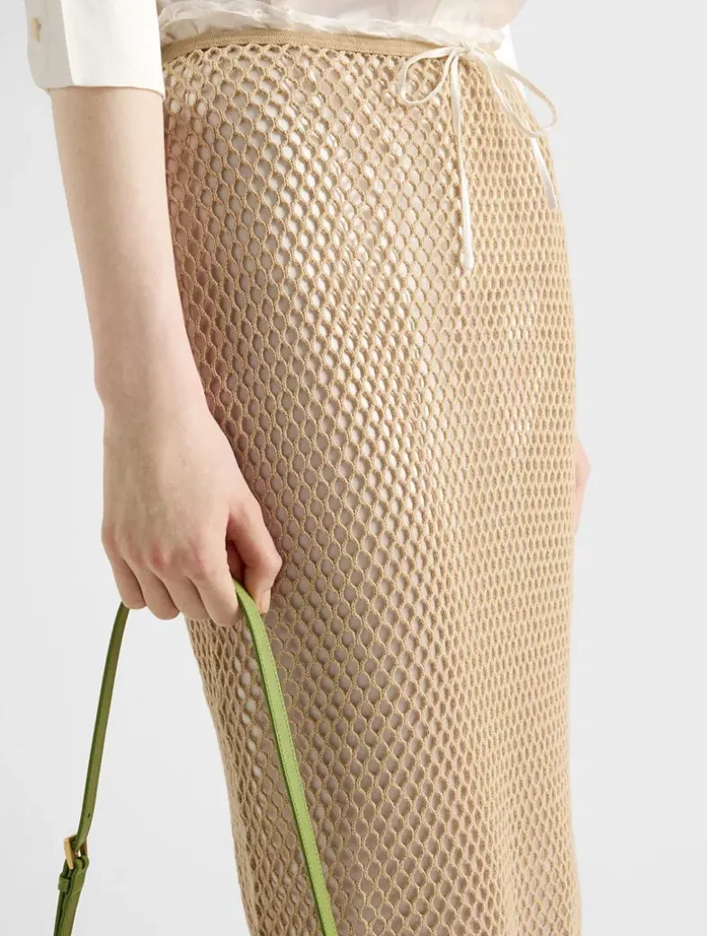 Cotton Mesh Skirt