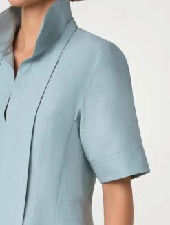 Cotton Poplin Midi Dress