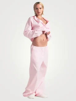 Cotton Poplin Oversized Sleep Set