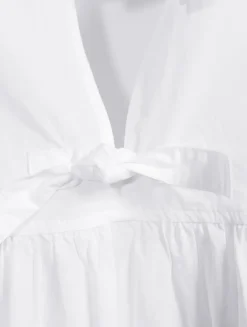 Cotton Poplin Tie String Mini Dress