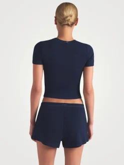 Cotton Rib Loose Shorts