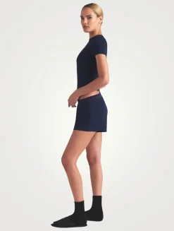 Cotton Rib Loose Shorts