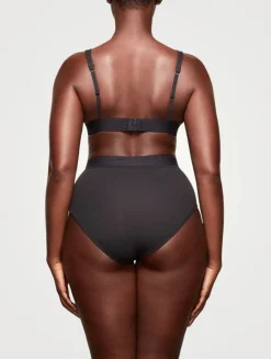 Cotton Rib Plunge Bralette