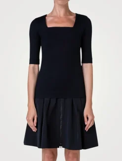 Cotton Stretch Squareneck Top