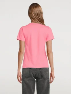 Cotton T-Shirt With Big Polka Dot Heart
