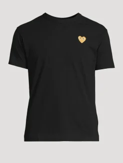 Cotton T-Shirt With Gold Heart