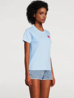 Cotton T-Shirt With Small Heart