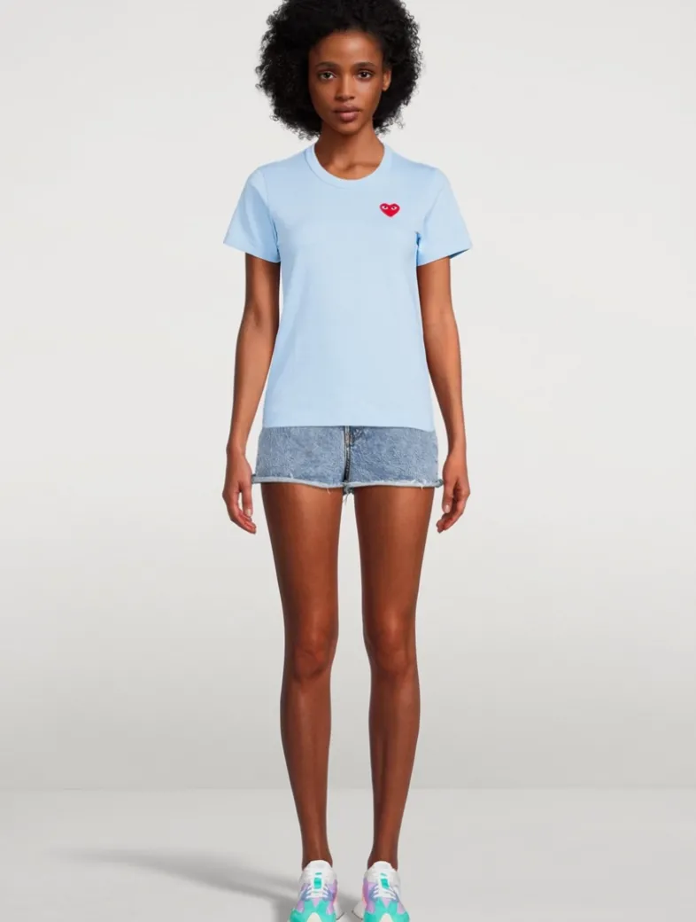 Cotton T-Shirt With Small Heart