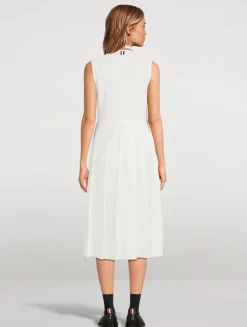 Cotton Waffle Polo Dress