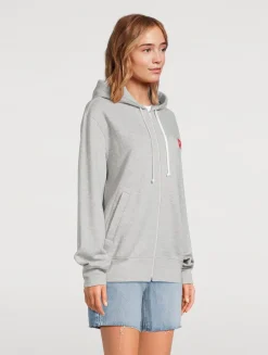 Cotton Zip Hoodie With Heart