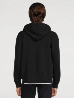Cotton Zip Hoodie With Overlapping Heart