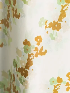 Countryside Lace-Trimmed Satin Mini Dress In Floral Print