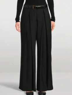 Croc-Embossed Leather Belt