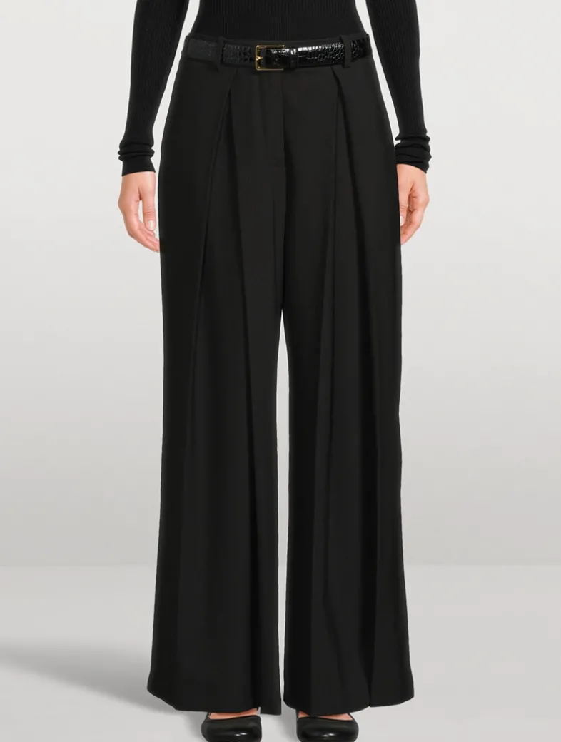 Croc-Embossed Leather Belt