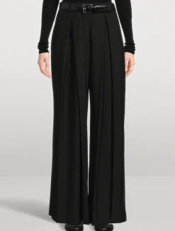 Croc-Embossed Leather Belt