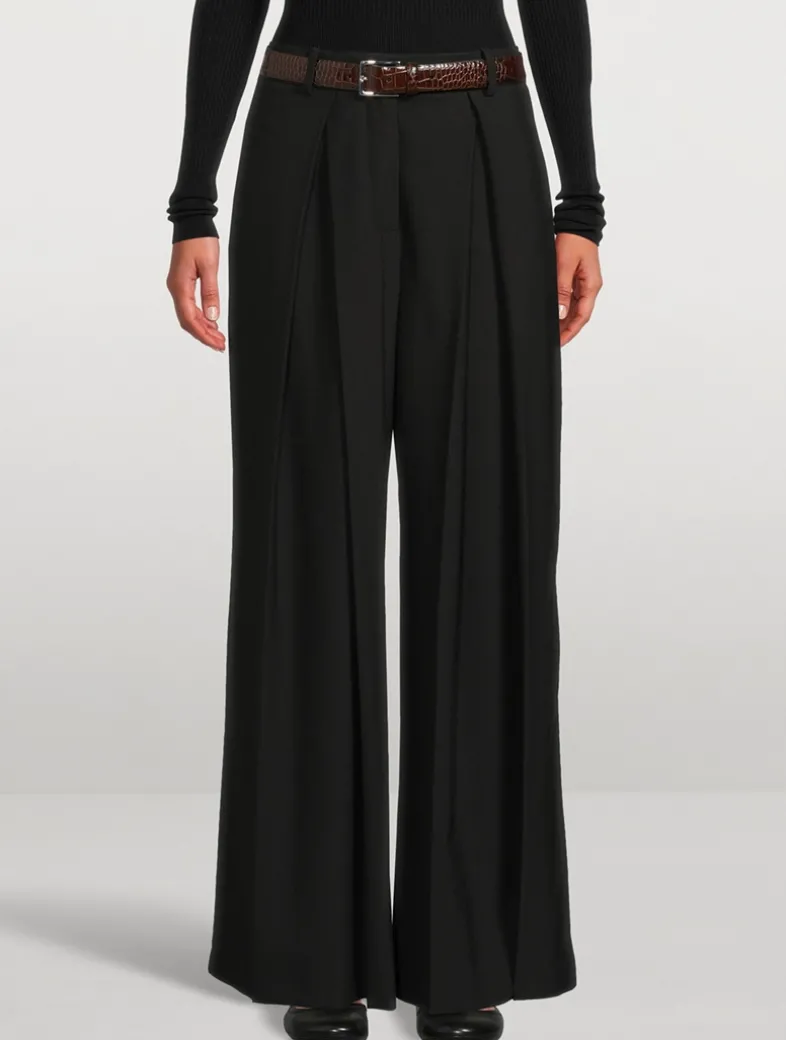 Croc-Embossed Leather Belt