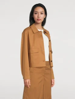 Cropped Canvas Chore Jacket