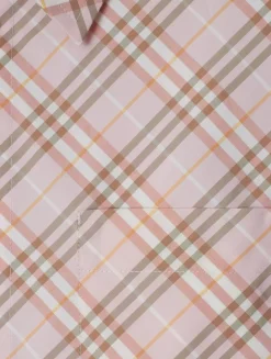 Cropped Check Cotton Shirt