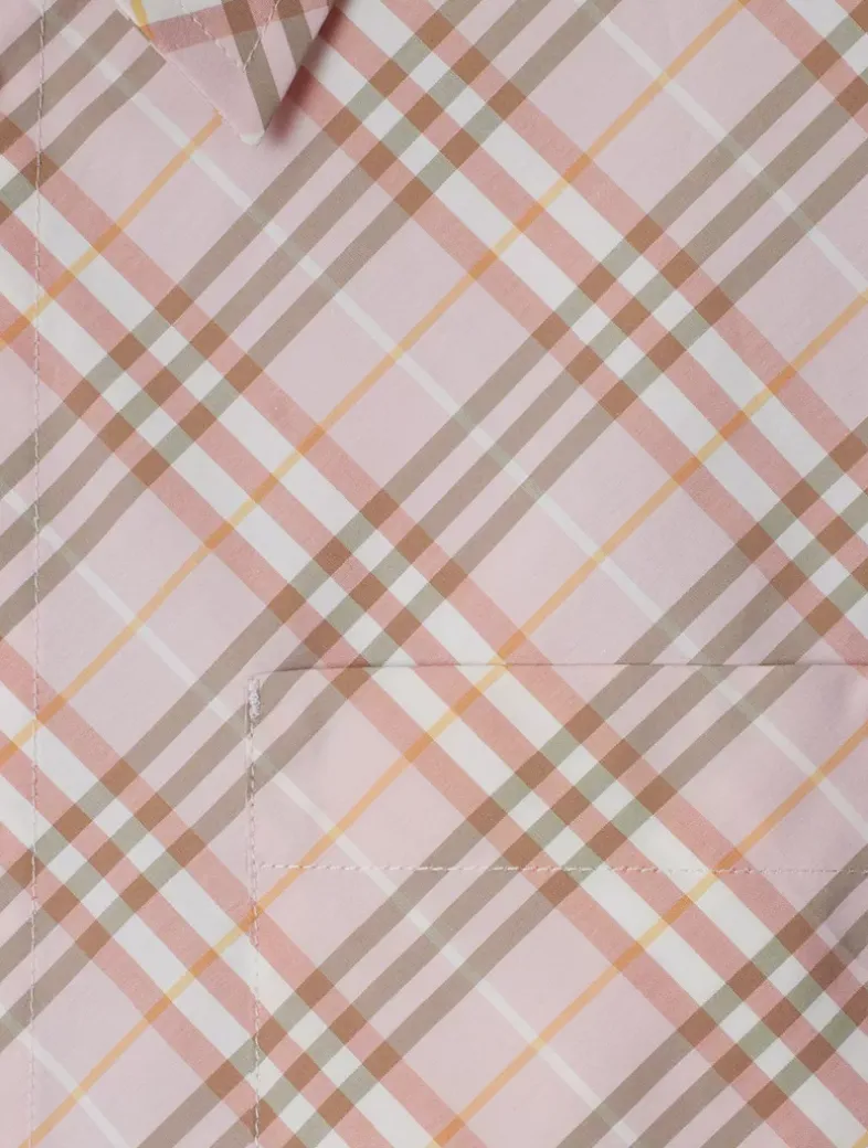 Cropped Check Cotton Shirt