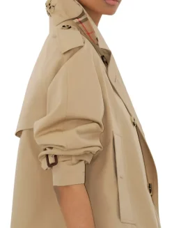 Cropped Gabardine Trench Jacket