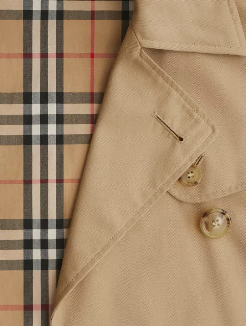 Cropped Gabardine Trench Jacket