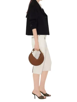 Cropped Gabardine Trench Jacket