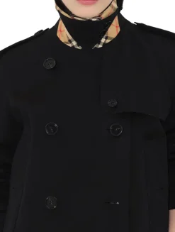 Cropped Gabardine Trench Jacket