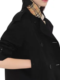 Cropped Gabardine Trench Jacket