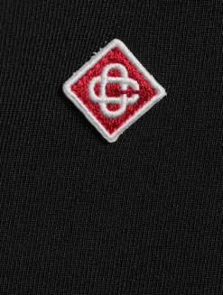 Cropped Knit Polo Shirt